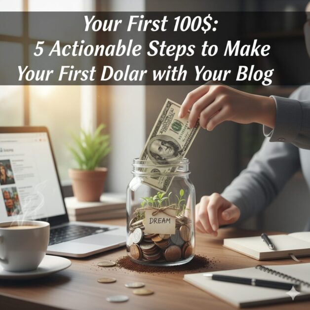 Your First 100$: 5 Actionable Steps to Make Your First Dollar with Your Blog